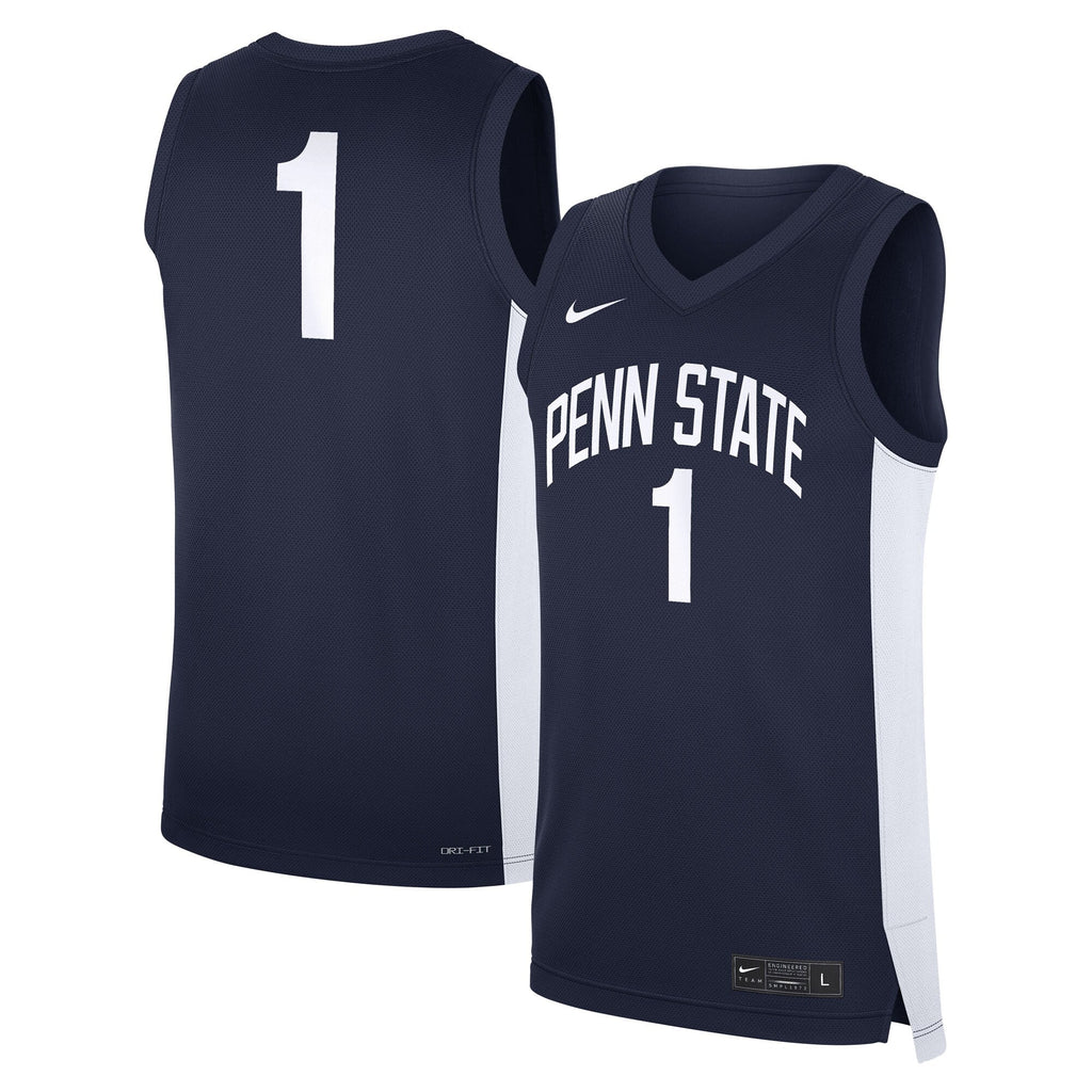 #1 Navy Penn State Nittany Lions Road Replica Jersey product image 1, provided for visual reference and product detail review