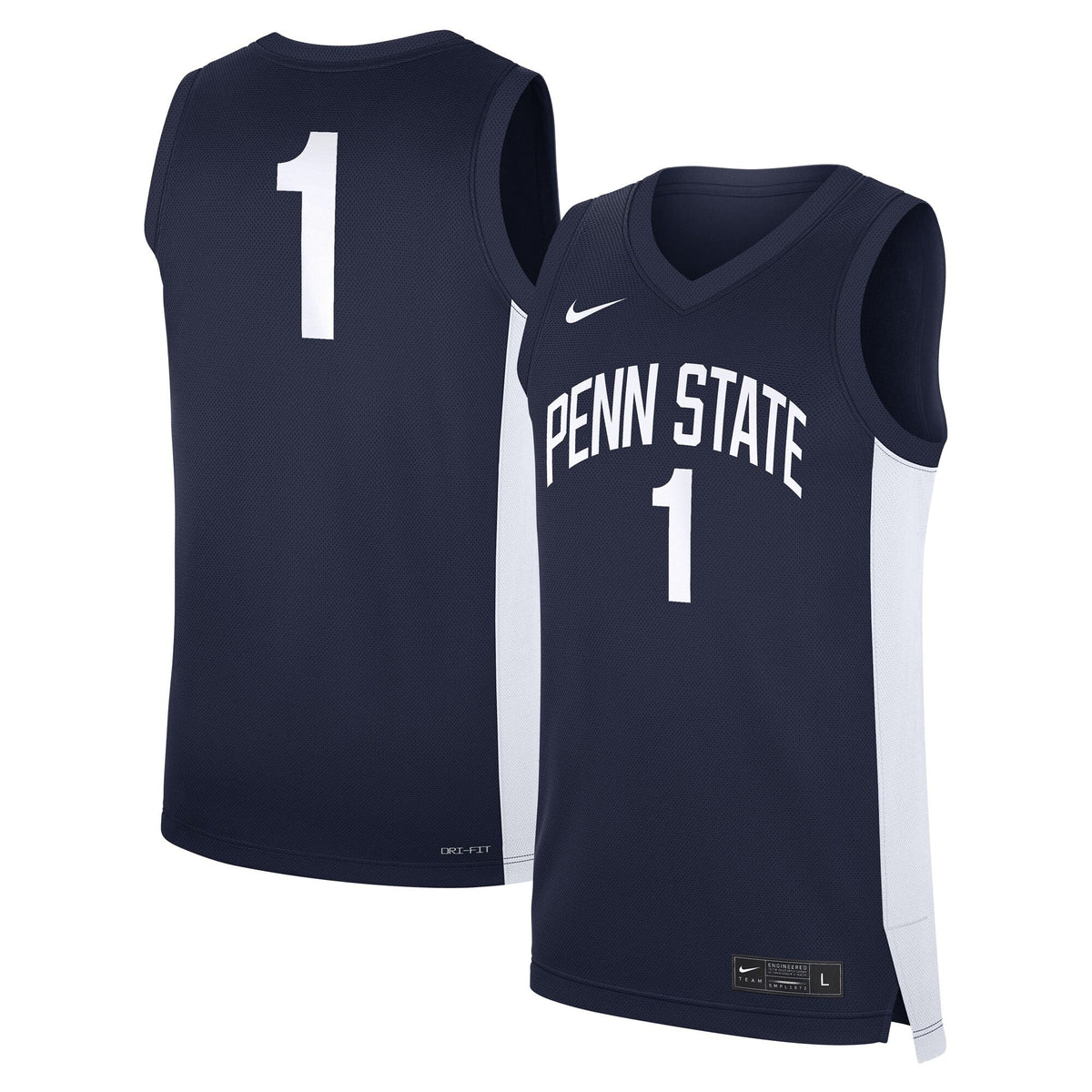 #1 Navy Penn State Nittany Lions Road Replica Jersey product image 1, provided for visual reference and product detail review