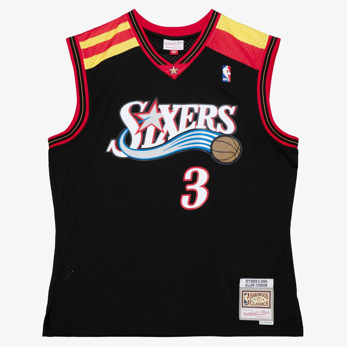 Philadelphia 76ers Allen Iverson 2006 Alternate Spain Authentic Jersey - Black product image 3, provided for visual