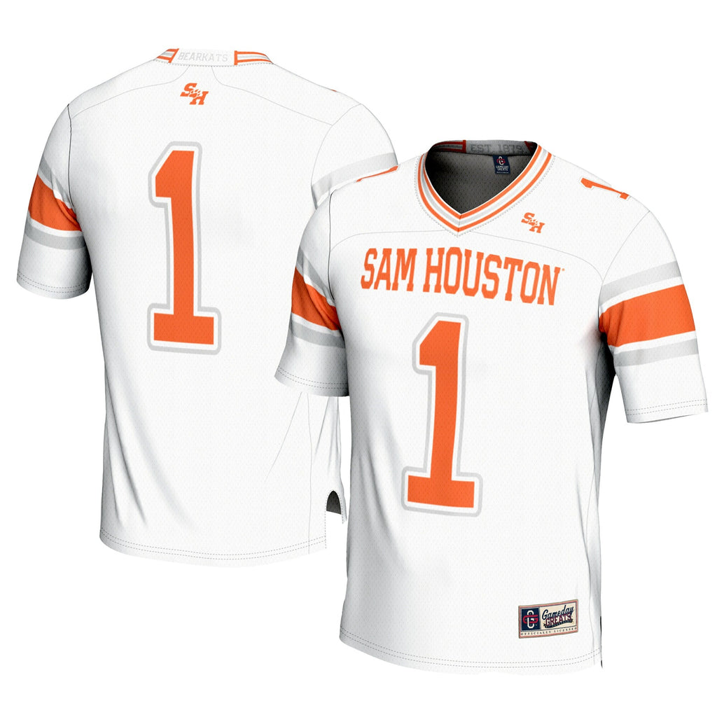 #1 Sam Houston State Bearkats Football Jersey - White product image 2, provided for visual reference and product detail