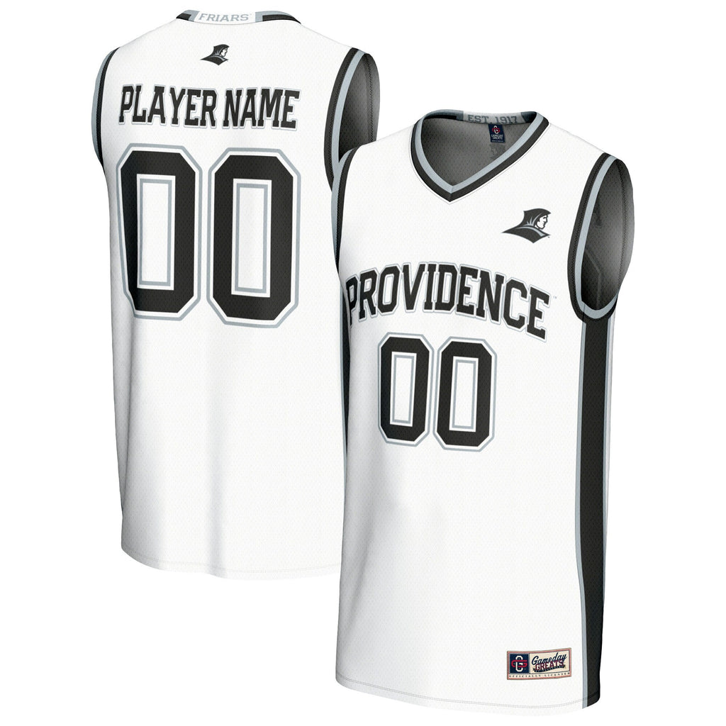 Providence Friars Lightweight Collegiate Basketball NIL Pick-A-Player Fashion Jersey - White product image 1, provided for