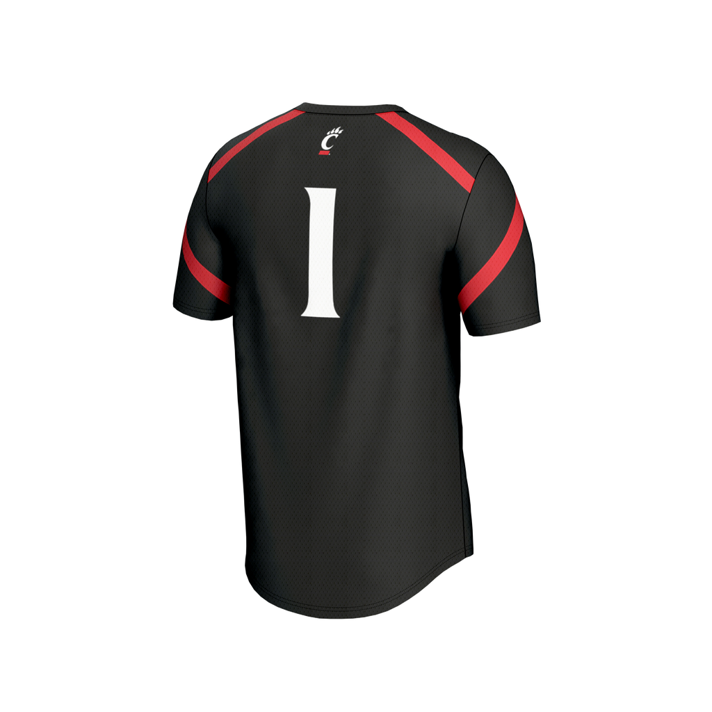 #1 Cincinnati Bearcats Lacrosse Fashion Jersey - Black product image 4, provided for visual reference and product detail