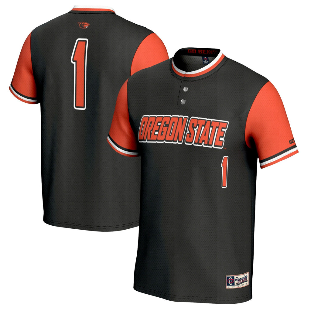 #1 Oregon State Beavers Softball Fashion Jersey - Black product image 1, provided for visual reference and product detail