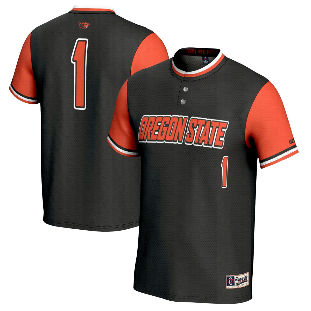#1 Oregon State Beavers Softball Fashion Jersey - Black product image 1, provided for visual reference and product detail