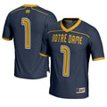 #1 Notre Dame Fighting Irish Lightweight Lacrosse Fashion Jersey - Navy product image 1, provided for visual reference and