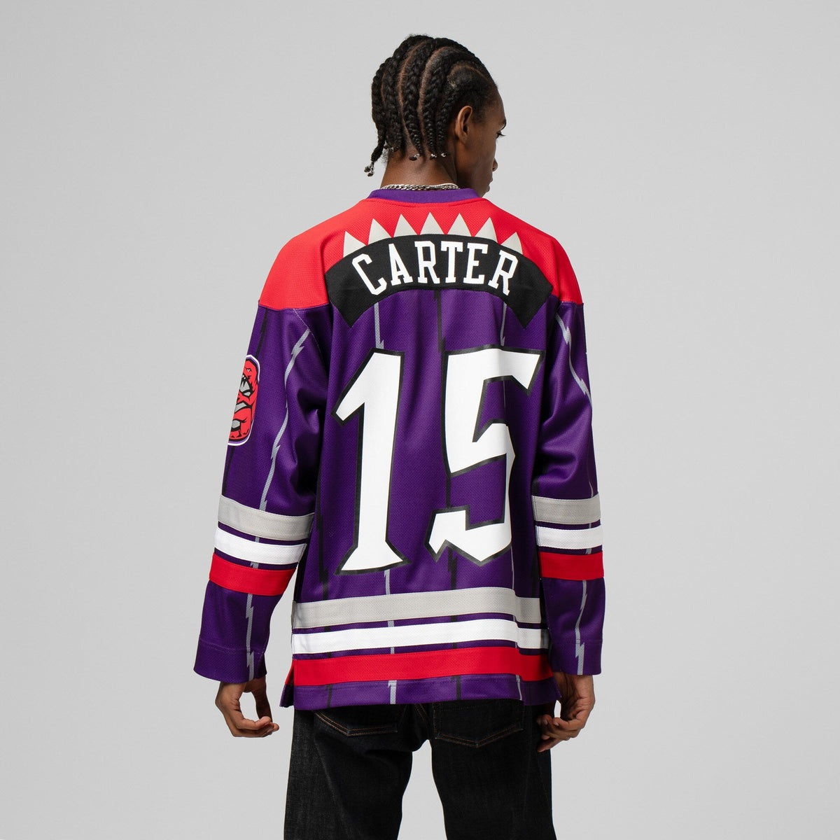 Vince Carter Purple Toronto Raptors Maxxed Out Fashion Hockey Jersey product image 3, provided for visual reference and