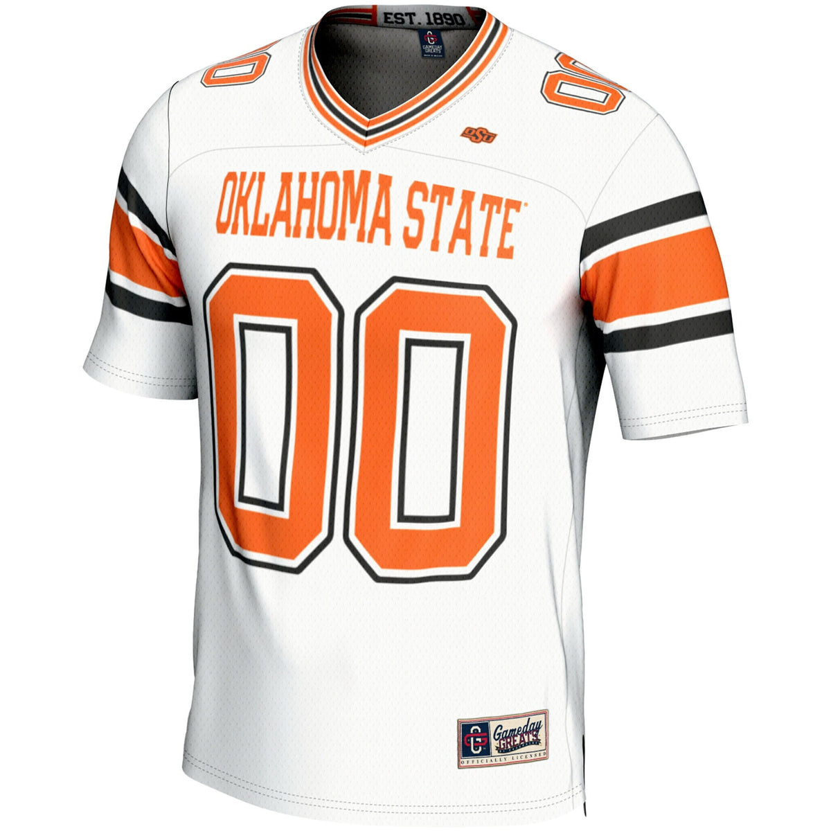 Oklahoma State Cowboys NIL Pick-A-Player Football Jersey - White product image 3, provided for visual reference and product