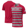 #1 Ohio State Buckeyes Lightweight Soccer Fashion Jersey - Scarlet product image 1, provided for visual reference and