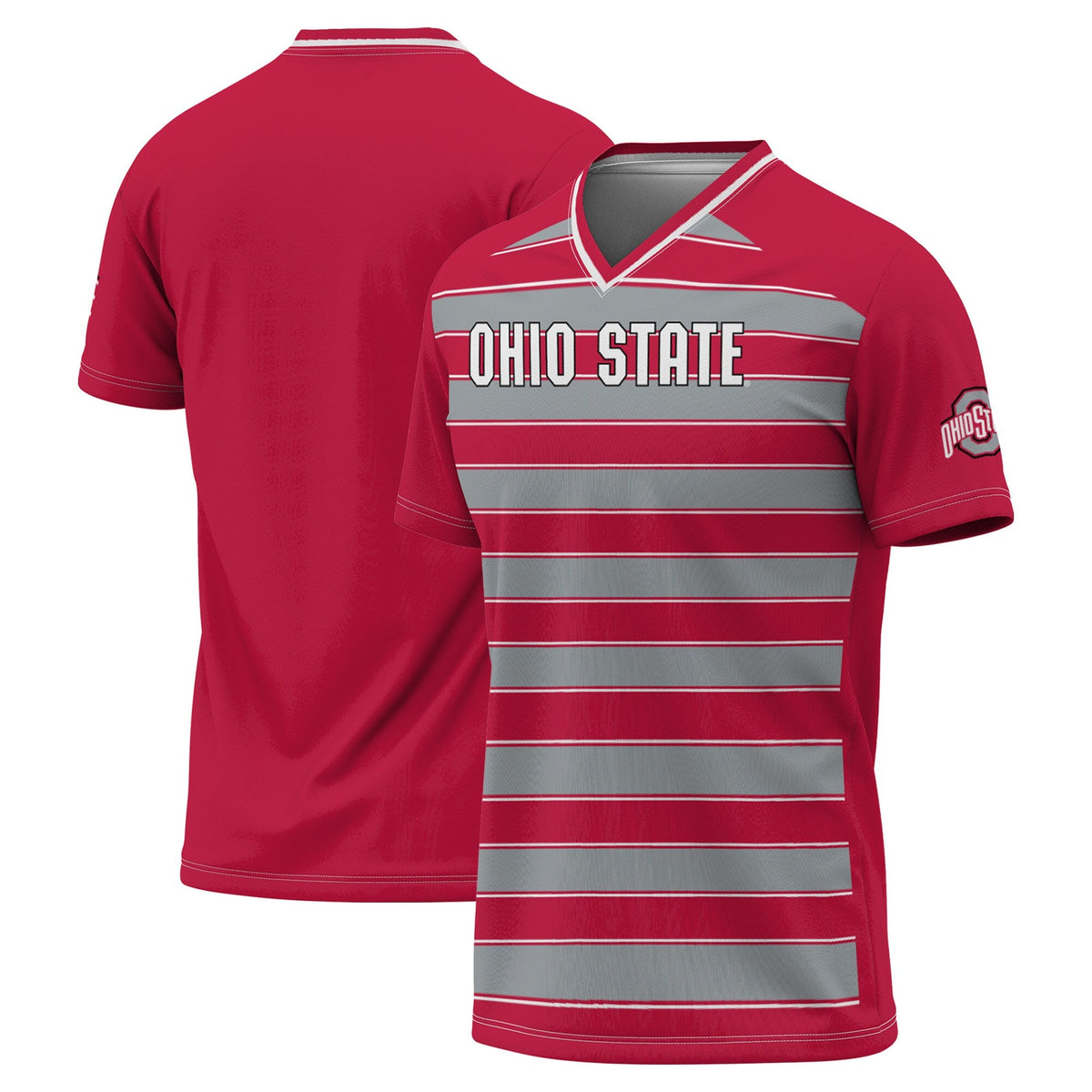 #1 Ohio State Buckeyes Lightweight Soccer Fashion Jersey - Scarlet product image 1, provided for visual reference and