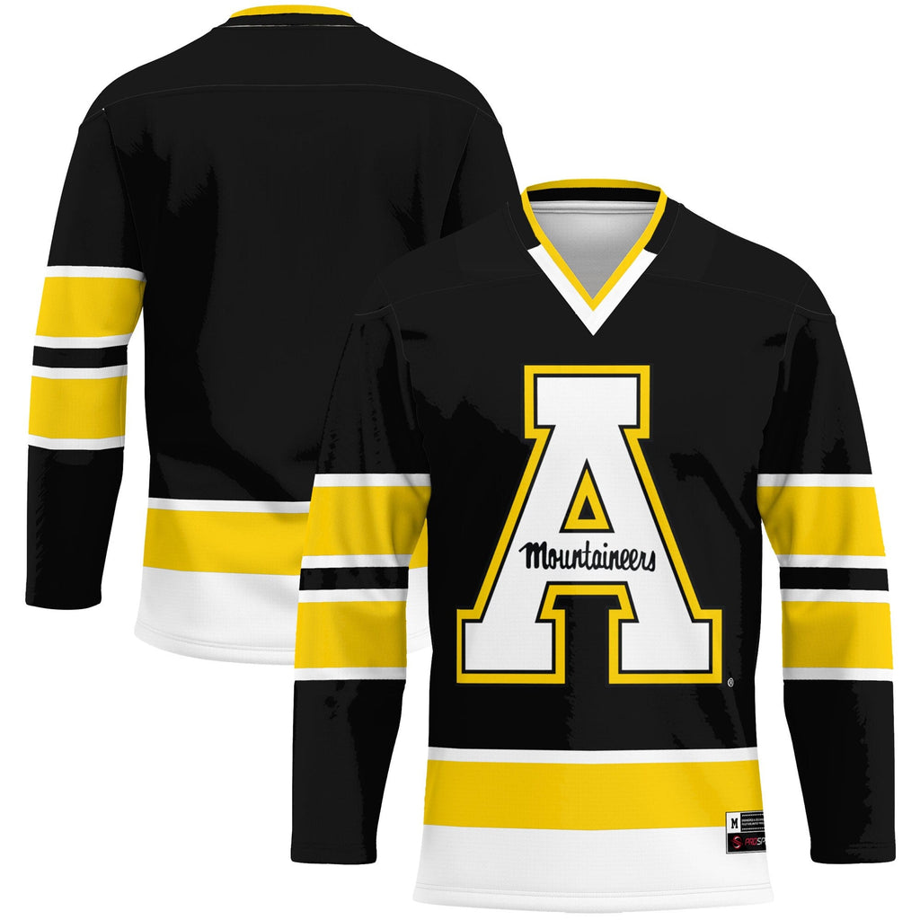 Appalachian State Mountaineers Hockey Jersey - Black product image 1, provided for visual reference and product detail review