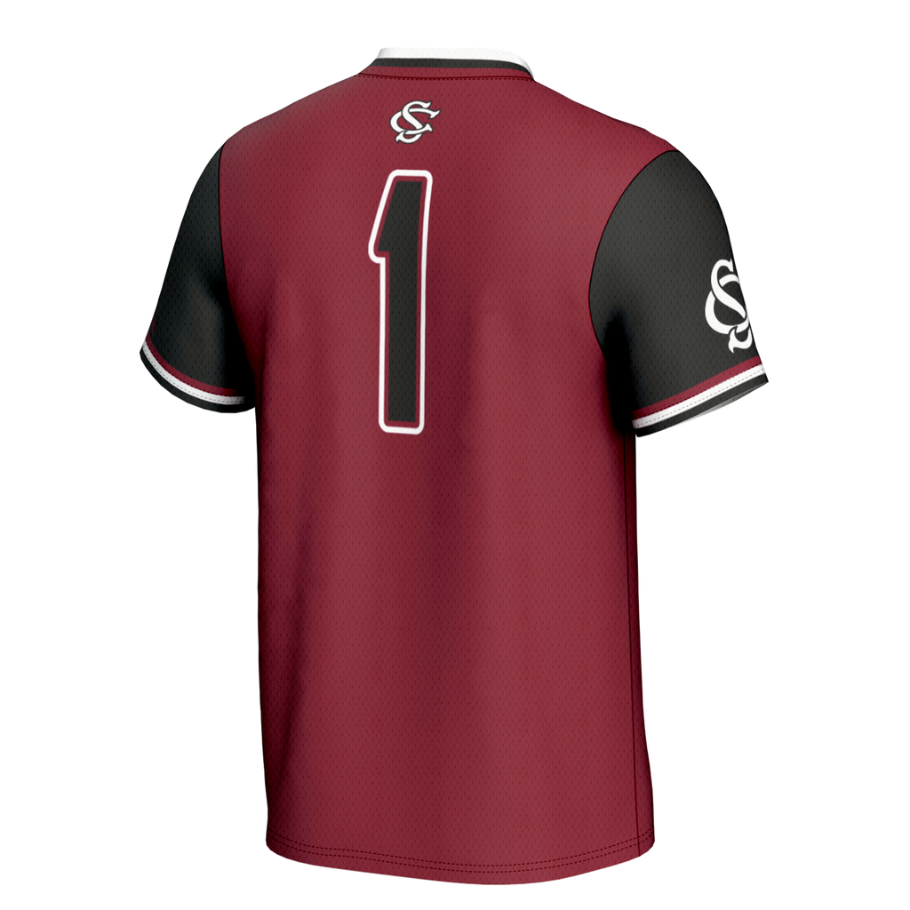 #1 South Carolina Gamecocks Lightweight Softball Jersey - Garnet product image 4, provided for visual reference and product