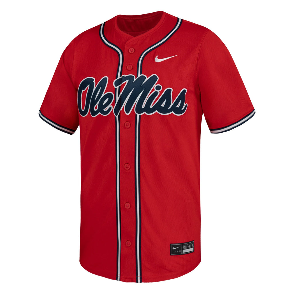 Red Ole Miss Rebels Limited Baseball Jersey product image 3, provided for visual reference and product detail review