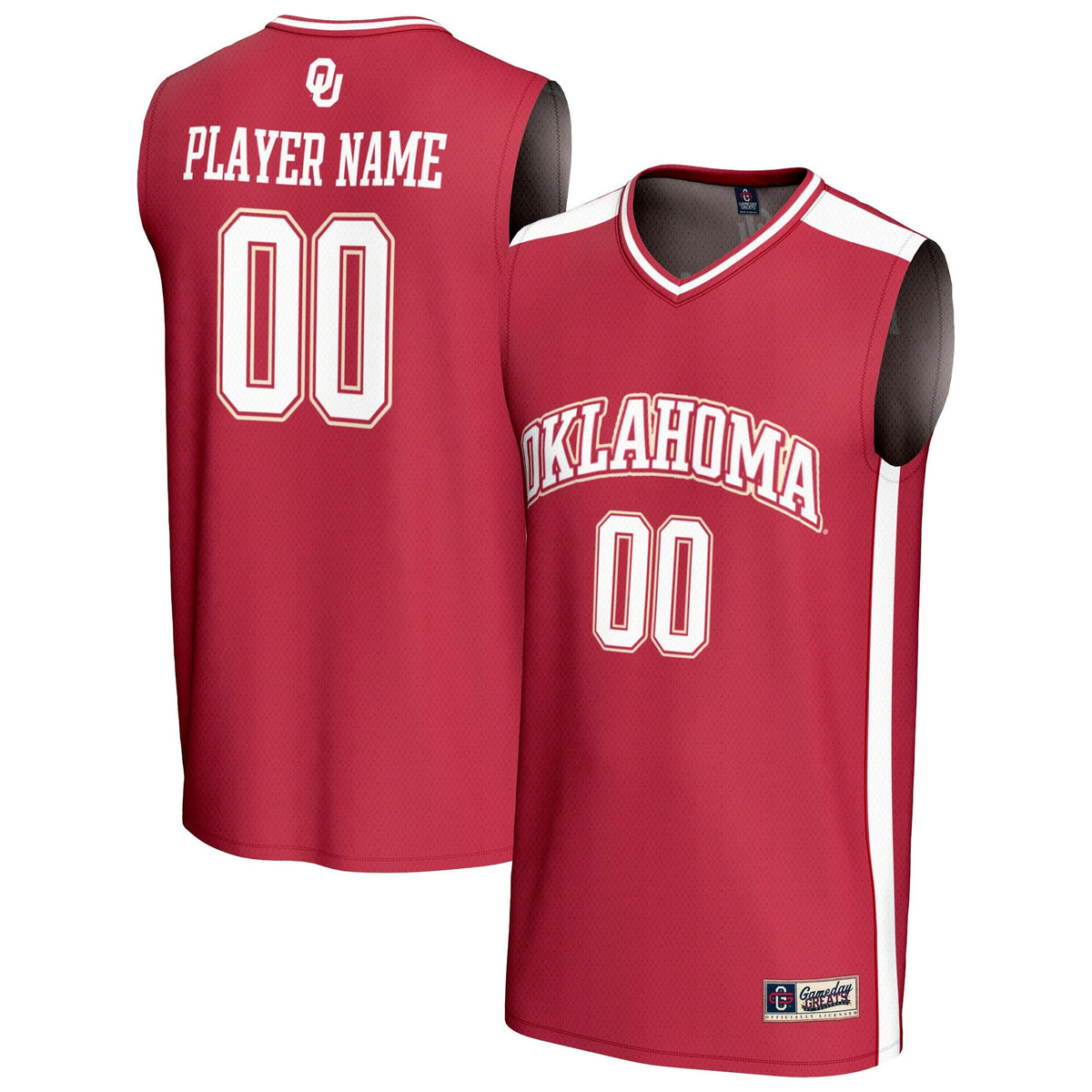 Oklahoma Sooners NIL Pick-A-Player Lightweight Basketball Fashion Jersey - Crimson product image 2, provided for visual