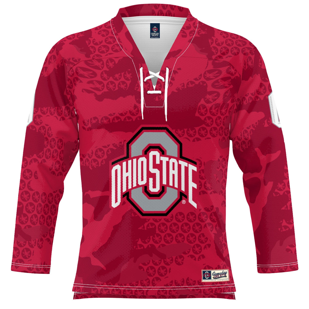 #0 Ohio State Buckeyes Ice Hockey Jersey - Scarlet product image 3, provided for visual reference and product detail review