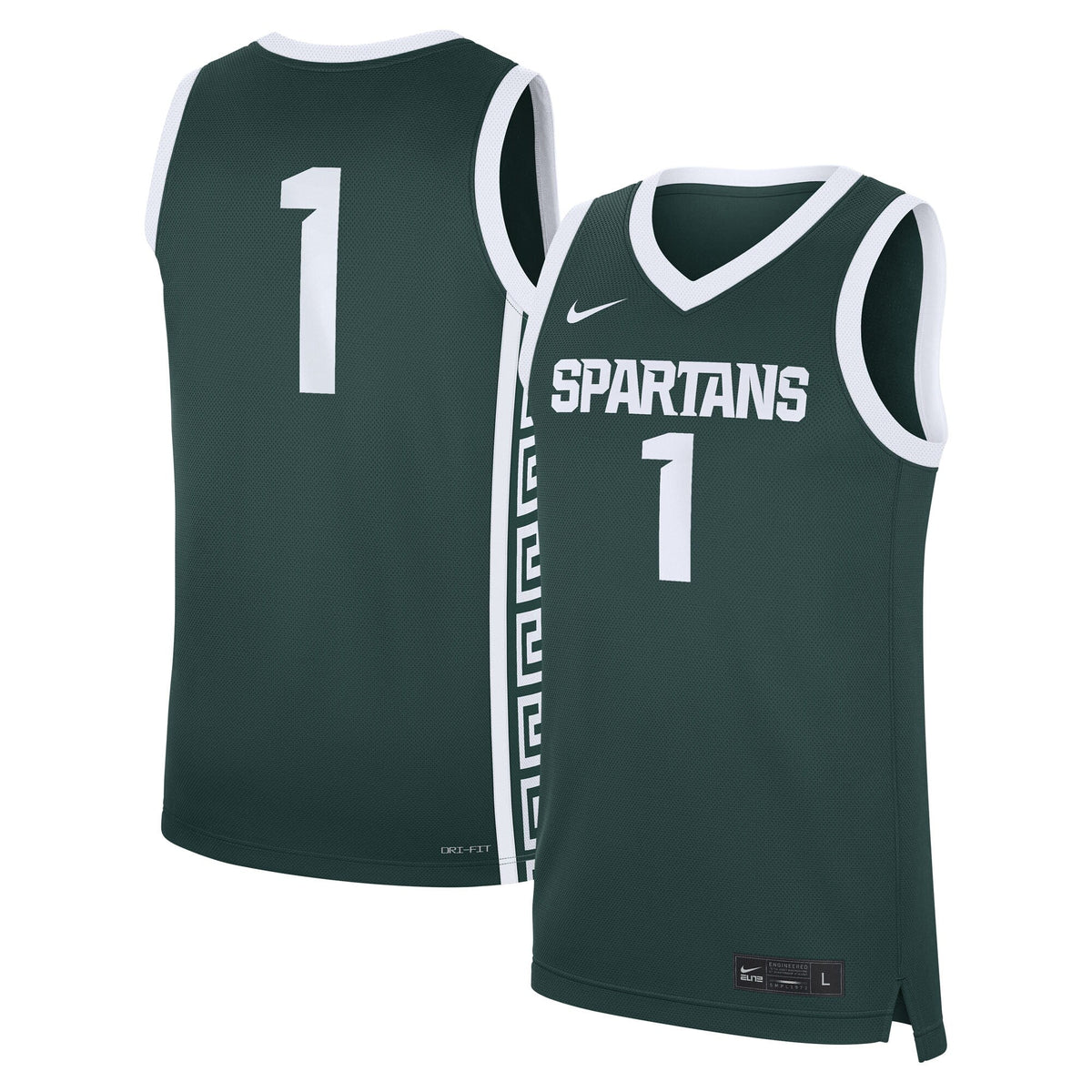 #1 Michigan State Spartans Road Replica Jersey - Green product image 1, provided for visual reference and product detail