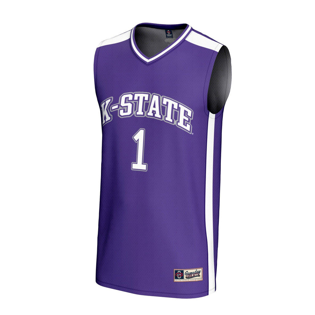#1 Kansas State Wildcats Lightweight Collegiate Basketball Fashion Jersey - Purple product image 3, provided for visual