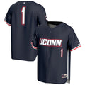 #1 UConn Huskies Lightweight Baseball Jersey - Navy product image 1, provided for visual reference and product detail review