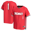 #1 Cincinnati Bearcats Lightweight Baseball Fashion Jersey - Red product image 1, provided for visual reference and product