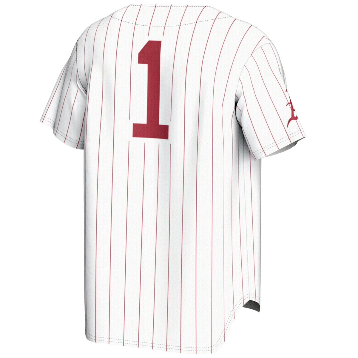 #1 Arkansas Razorbacks Lightweight Baseball Jersey - White product image 4, provided for visual reference and product detail