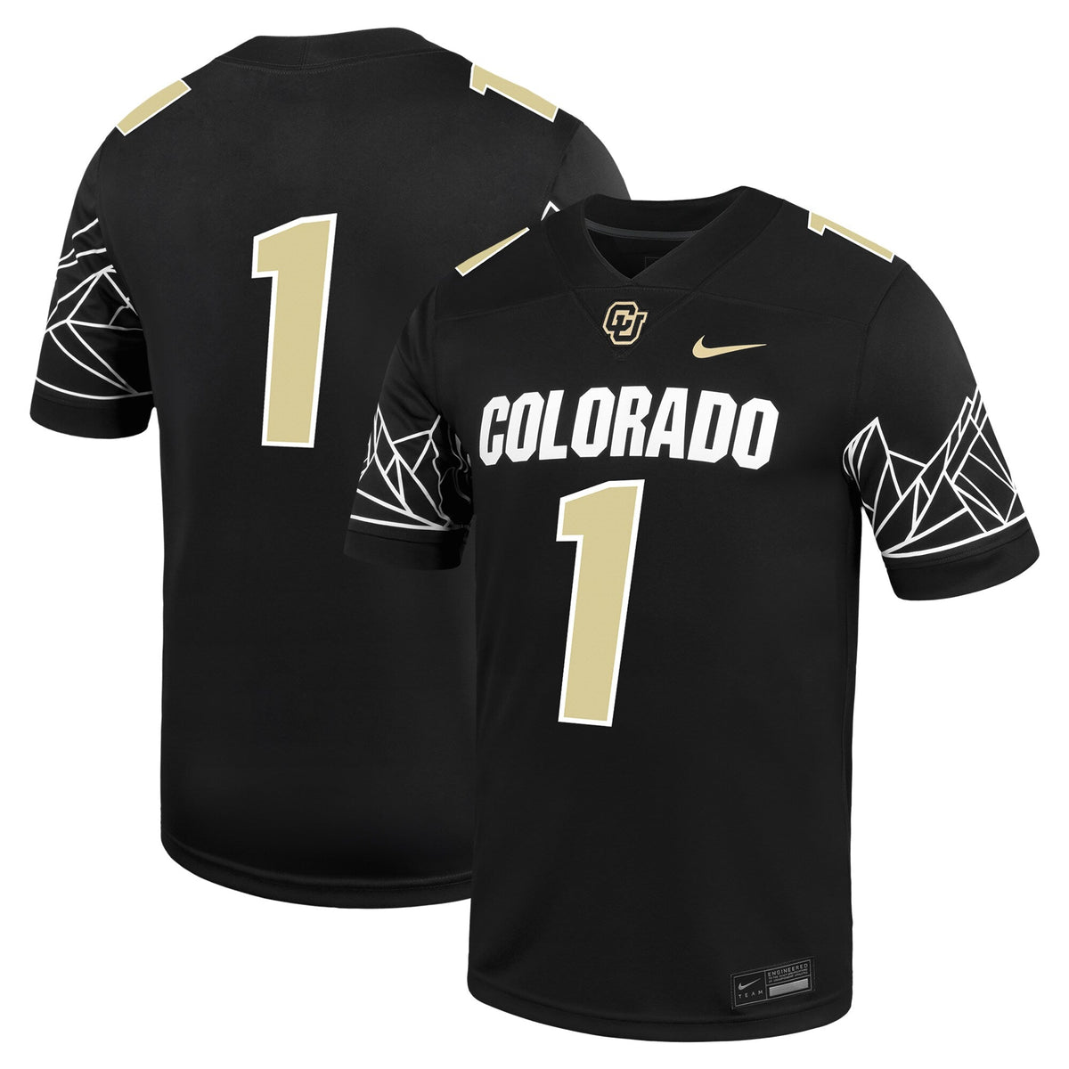 Colorado Buffaloes Untouchable Game Jersey - Black product image 2, provided for visual reference and product detail review