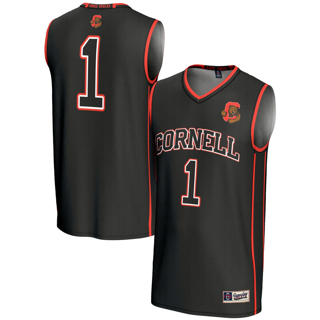 #1 Cornell Big Red Lightweight Basketball Jersey - Black product image 1, provided for visual reference and product detail