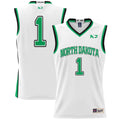 #1 North Dakota Lightweight Basketball Fashion Jersey - White product image 1, provided for visual reference and product
