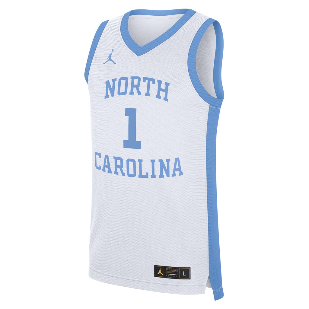 #1 North Carolina Tar Heels Alternate Replica Jersey - White product image 3, provided for visual reference and product