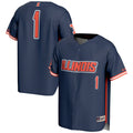 #1 Illinois Fighting Illini Lightweight Baseball Jersey - Navy product image 1, provided for visual reference and product