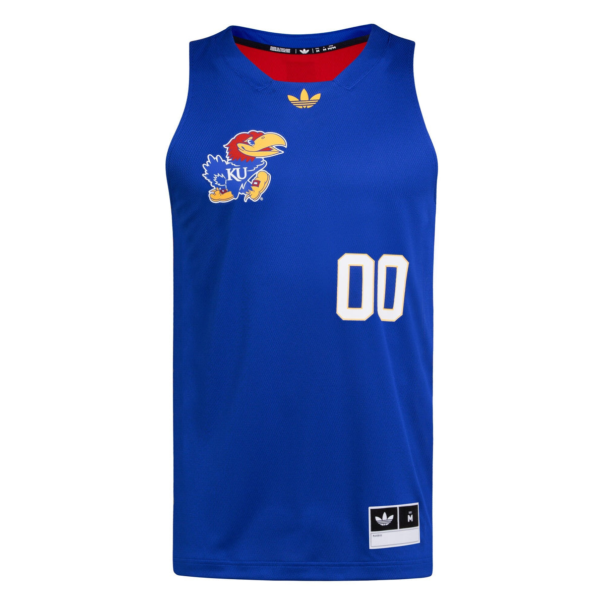 #00 Kansas Jayhawks Black History Month Basketball Jersey - Royal/Red product image 3, provided for visual reference and