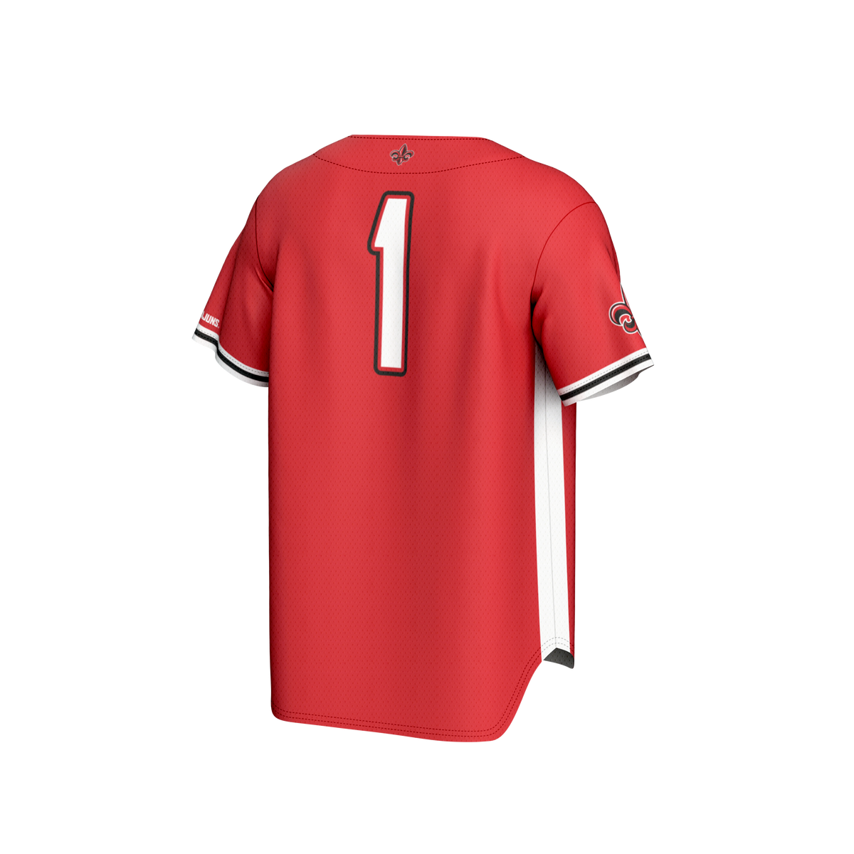 #1 Louisiana Ragin' Cajuns Lightweight Baseball Fashion Jersey - Cardinal product image 4, provided for visual reference and