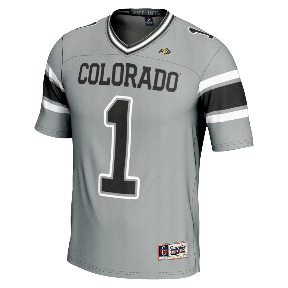 #1 Colorado Buffaloes Endzone Football Jersey - Gray product image 3, provided for visual reference and product detail review