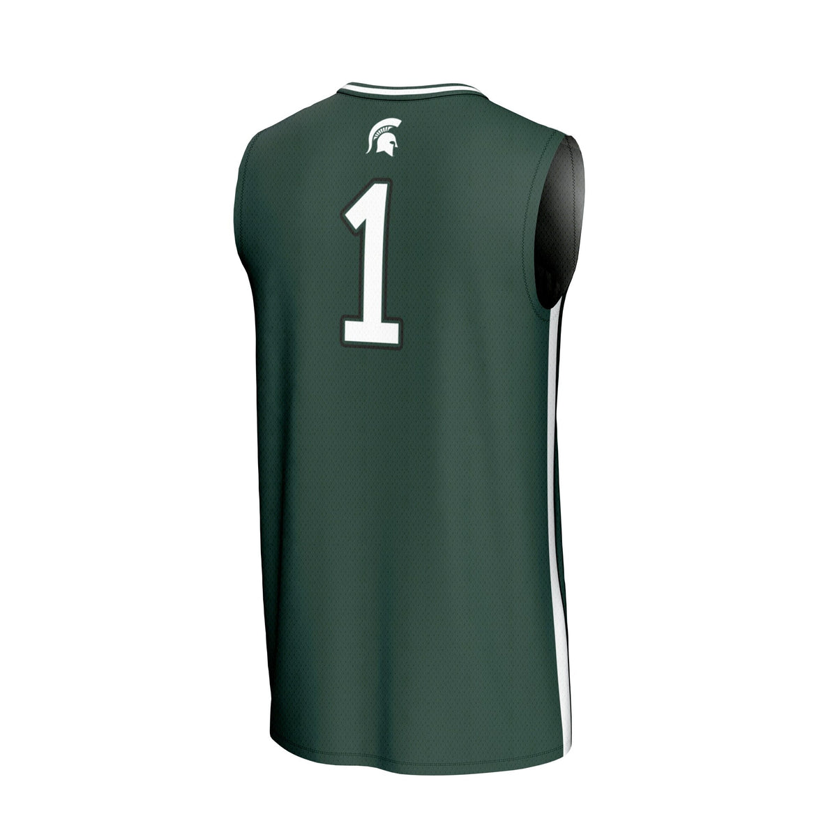 #1 Michigan State Spartans Lightweight Collegiate Basketball Fashion Jersey - Green product image 4, provided for visual
