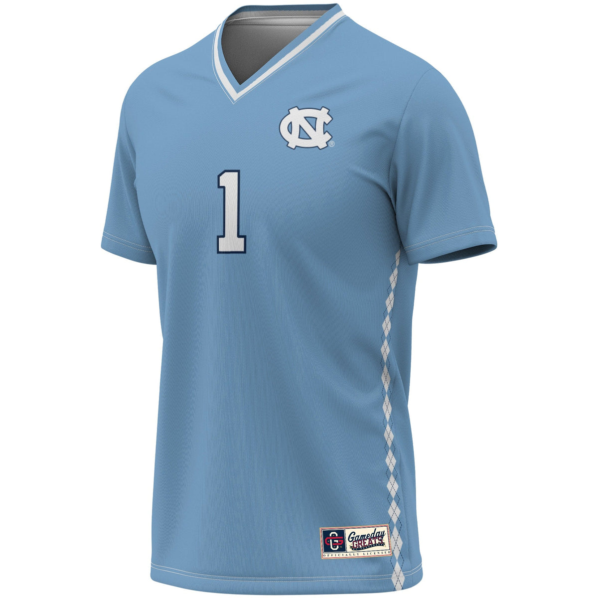 #1 North Carolina Tar Heels Lightweight Soccer Fashion Jersey - Carolina Blue product image 3, provided for visual reference