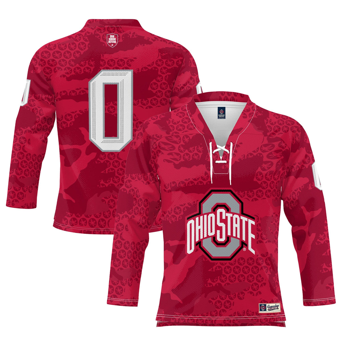 #0 Ohio State Buckeyes Ice Hockey Jersey - Scarlet product image 1, provided for visual reference and product detail review
