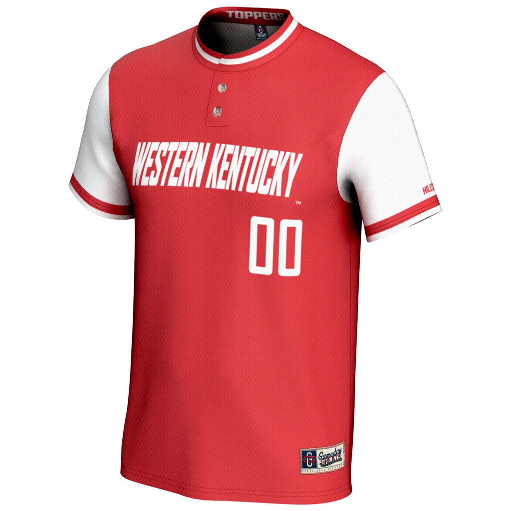 Western Kentucky Hilltoppers NIL Pick-A-Player Lightweight Softball Jersey - Red product image 3, provided for visual