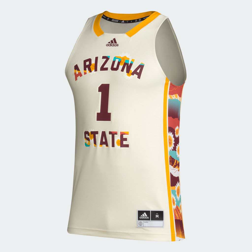 #1 Arizona State Sun Devils Honoring Black Excellence Basketball Jersey - Khaki product image 3, provided for visual