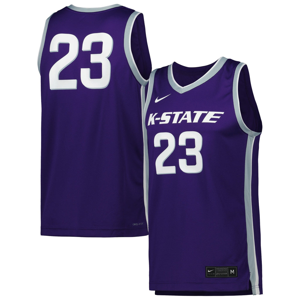 #23 Kansas State Wildcats Replica Basketball Jersey - Purple product image 2, provided for visual reference and product