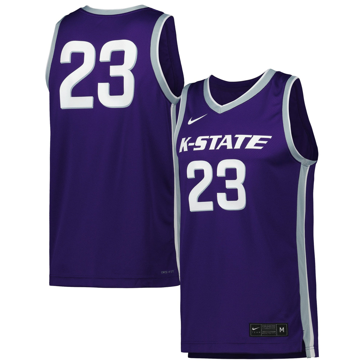 #23 Kansas State Wildcats Replica Basketball Jersey - Purple product image 2, provided for visual reference and product