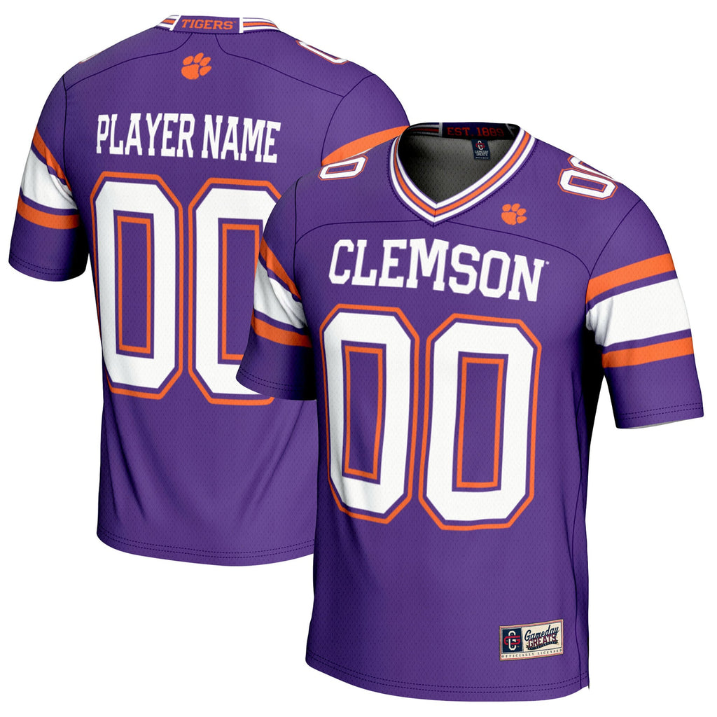 Clemson Tigers NIL Pick-A-Player Football Jersey - Purple product image 1, provided for visual reference and product detail