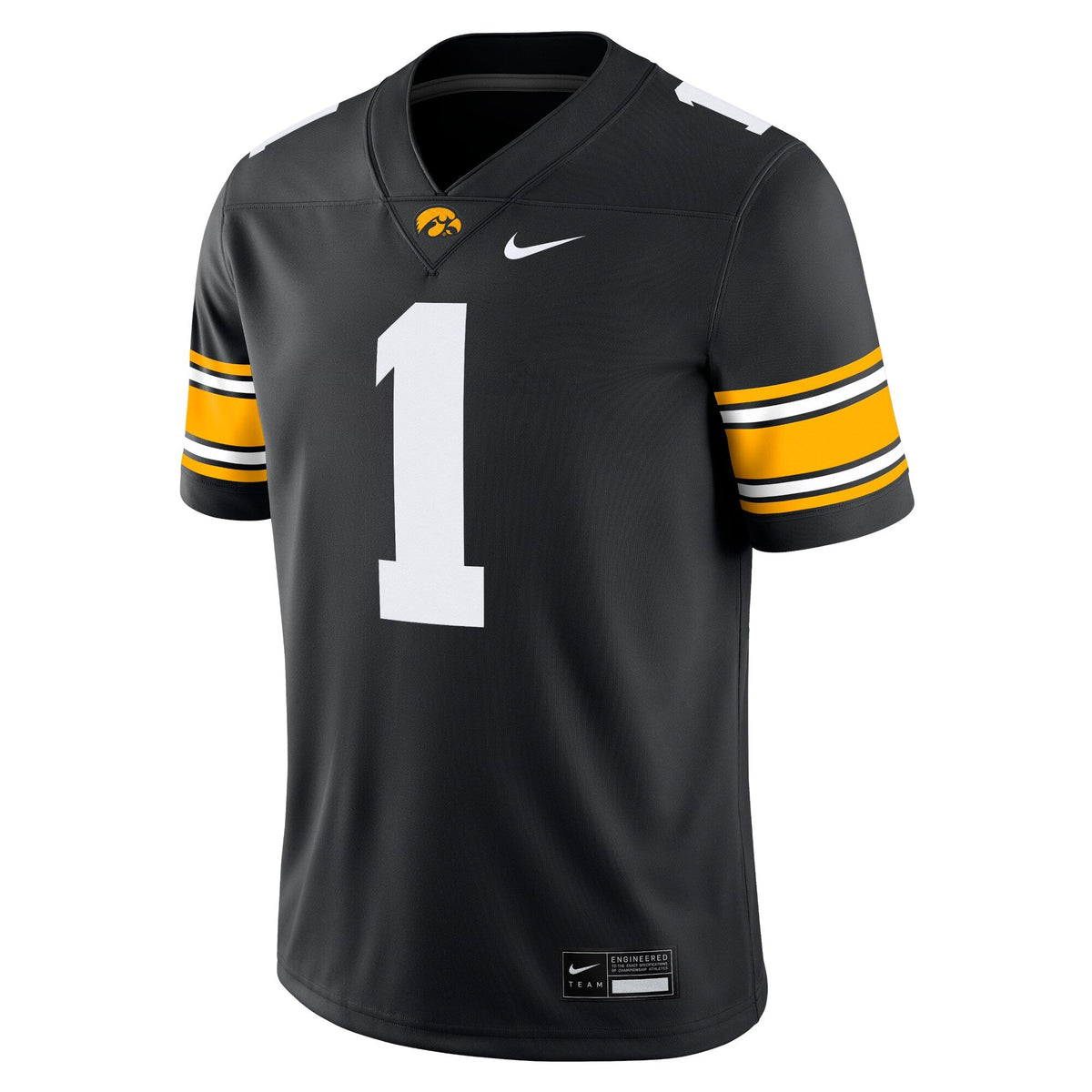 #1 Iowa Hawkeyes Game Jersey - Black product image 3, provided for visual reference and product detail review