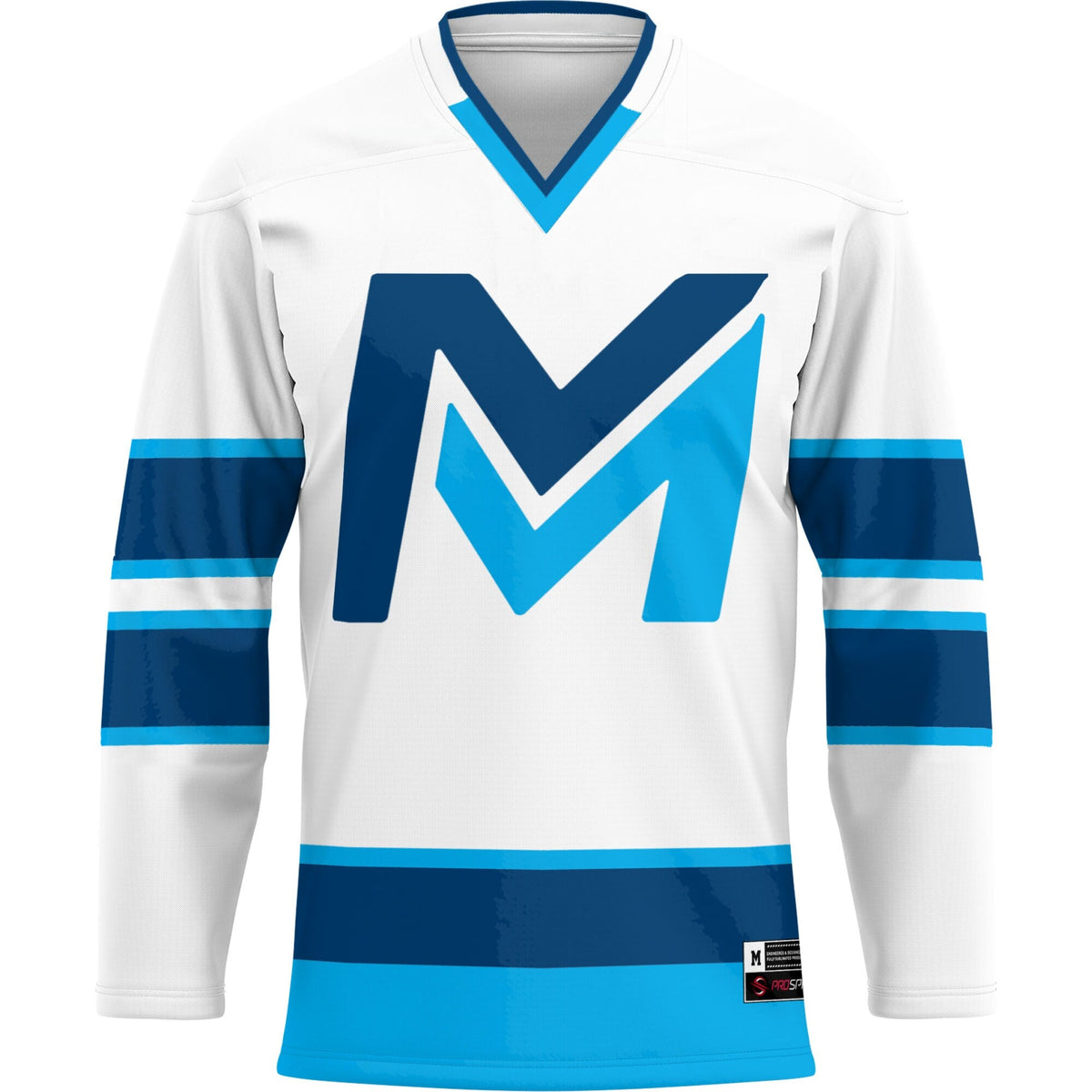 Mid Michigan College Hockey Jersey - White product image 3, provided for visual reference and product detail review