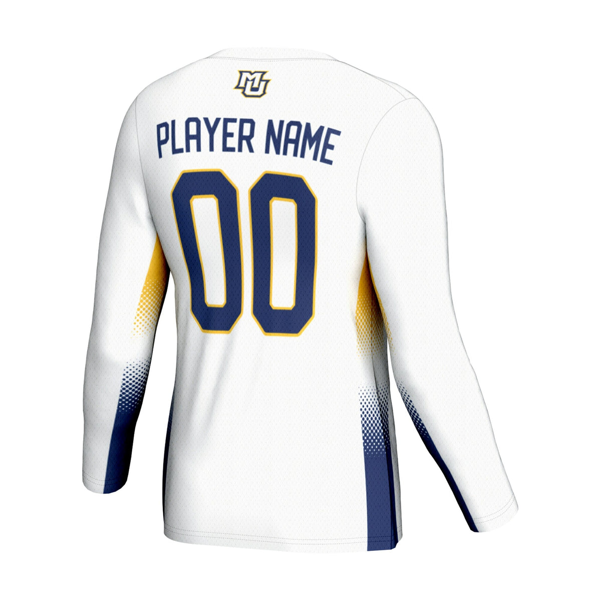 Marquette Golden Eagles NIL Lightweight Volleyball Jersey - White product image 4, provided for visual reference and product