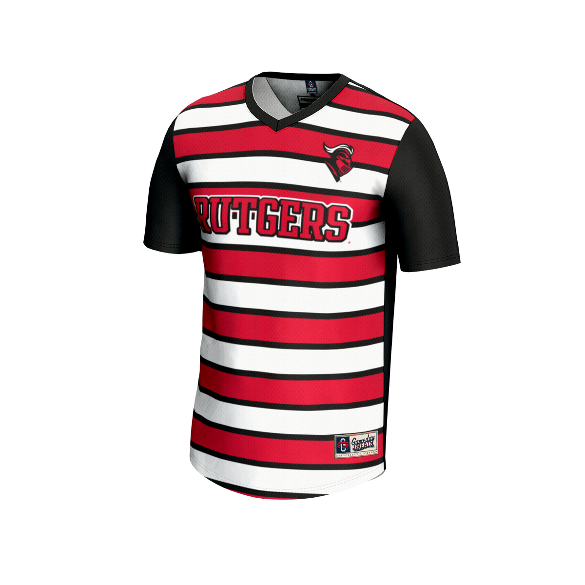 #1 Rutgers Scarlet Knights Lightweight Soccer Fashion Jersey - Black product image 3, provided for visual reference and