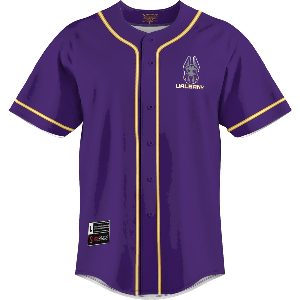 UAlbany Great Danes Lightweight Baseball Jersey - Purple product image 3, provided for visual reference and product detail