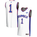 #1 SMU Mustangs Lightweight Basketball Jersey - White product image 1, provided for visual reference and product detail