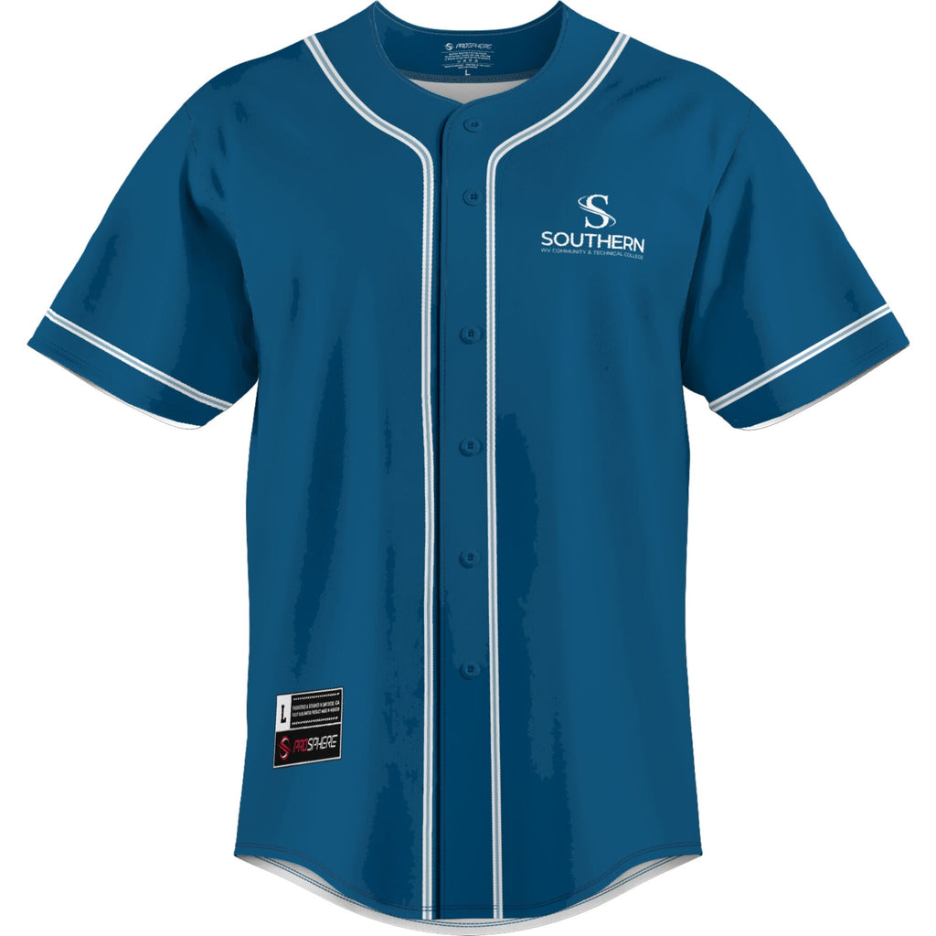 Southern West Virginia Community and Technical College Lightweight Baseball Jersey - Blue product image 3, provided for
