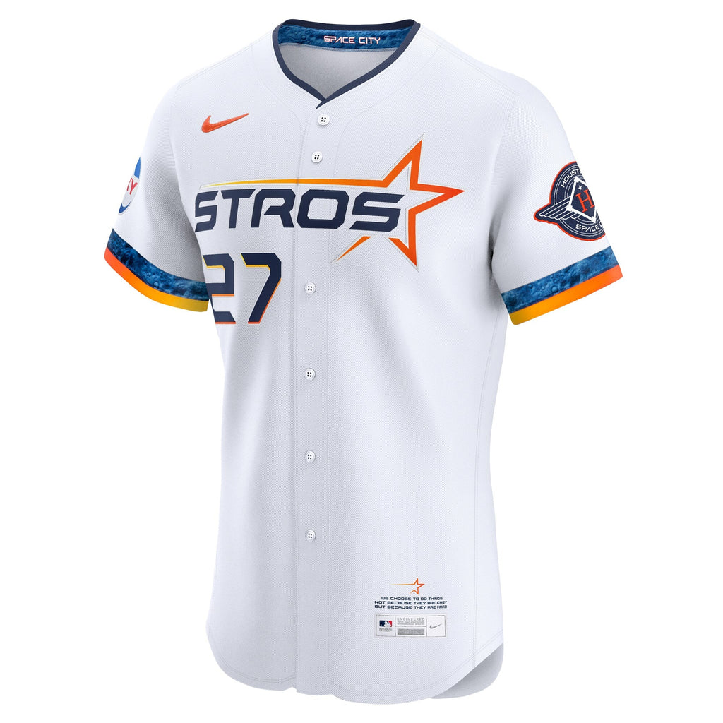 Houston Astros Jose Altuve White 2025 City Connect Elite Player Jersey product image 3, provided for visual reference and
