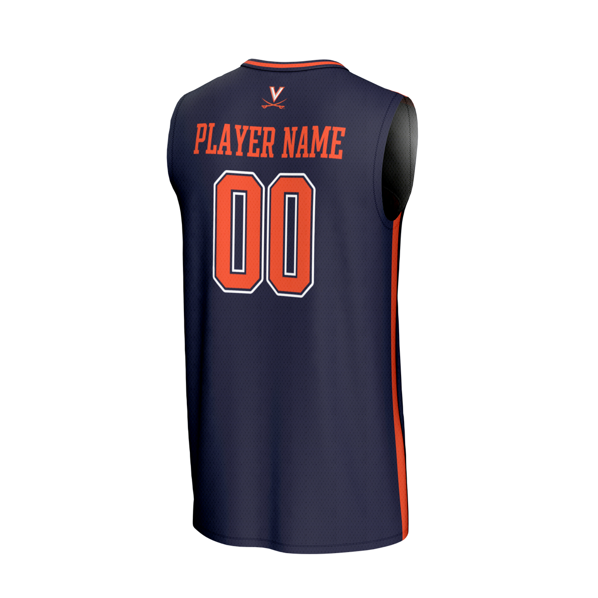 Virginia Cavaliers NIL Pick-A-Player Lightweight Basketball Fashion Jersey - Navy product image 4, provided for visual