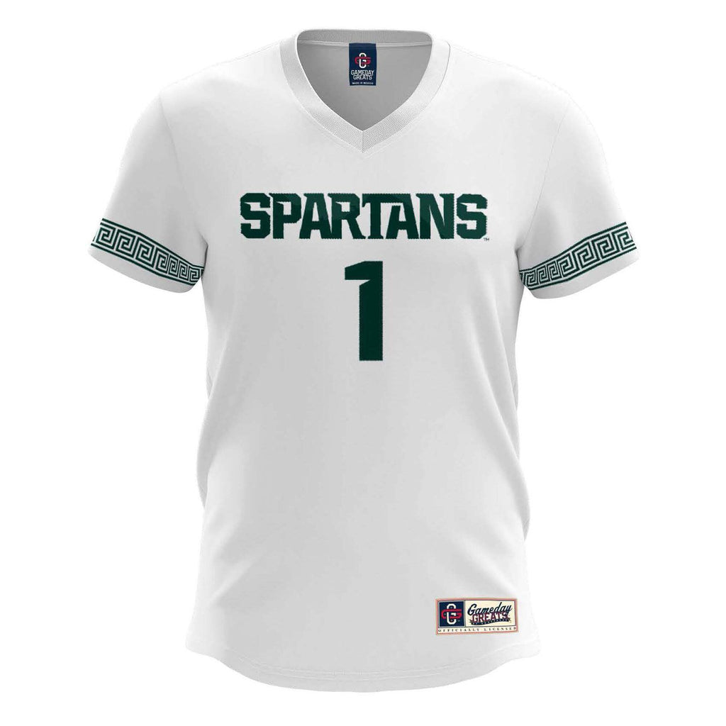 #1 Michigan State Spartans Lightweight Soccer Team Jersey - White product image 3, provided for visual reference and product