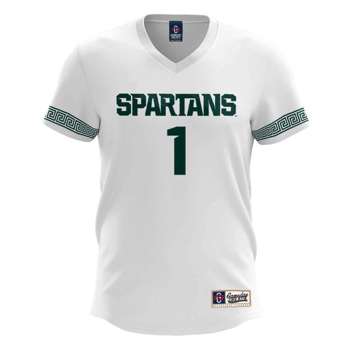 #1 Michigan State Spartans Lightweight Soccer Team Jersey - White product image 3, provided for visual reference and product
